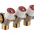 1135954 USYSTEMS коллектор SH 1" с вентилями НР/ВР 3x1/2"НР, ц/ц 38мм '5И