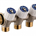 1135954 USYSTEMS коллектор SH 1" с вентилями НР/ВР 3x1/2"НР, ц/ц 38мм '5И